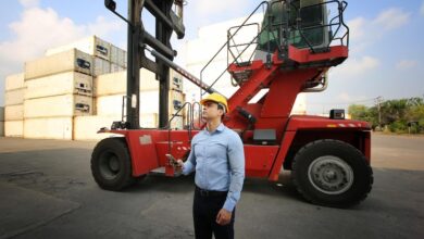 1950s british telehandler forklift